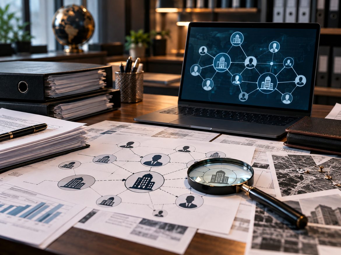 Indagine societaria per ricostruire collegamenti tra imprese, prestanome e titolari effettivi attraverso l'analisi di documenti e assetti societari.